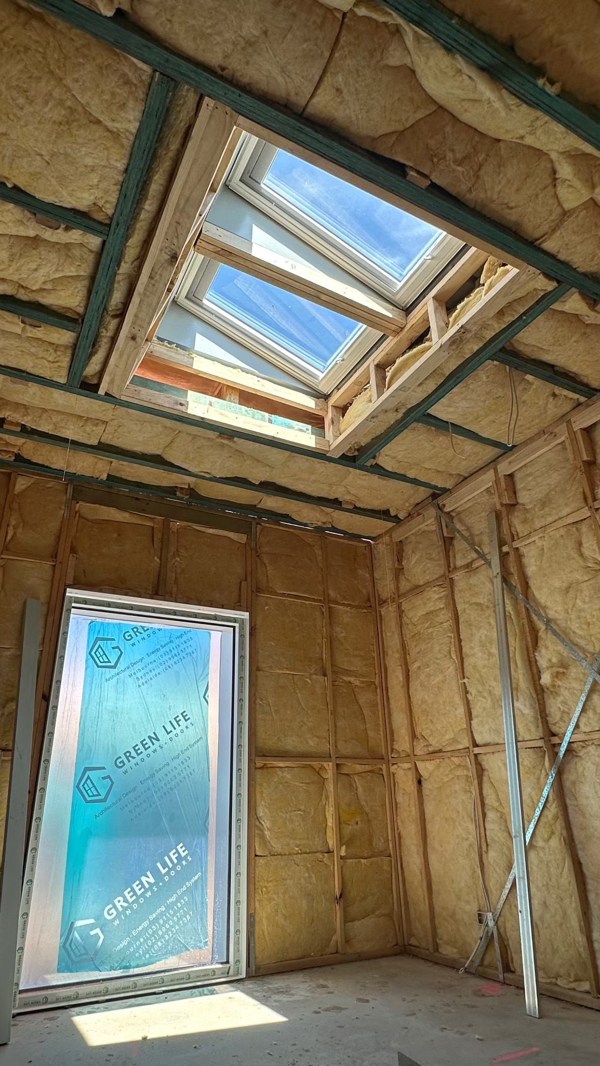Thermal and acoustic insulation installed ahead of plasterboard lining, Adelaide